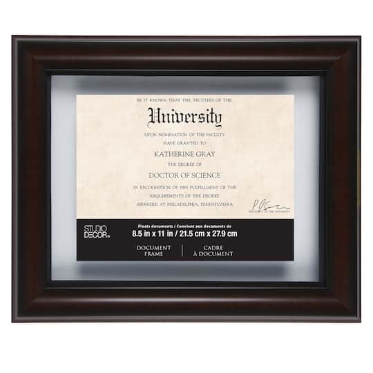 Mahogany Black 11 X 14 Document Float Frame By Studio Decor Michaels